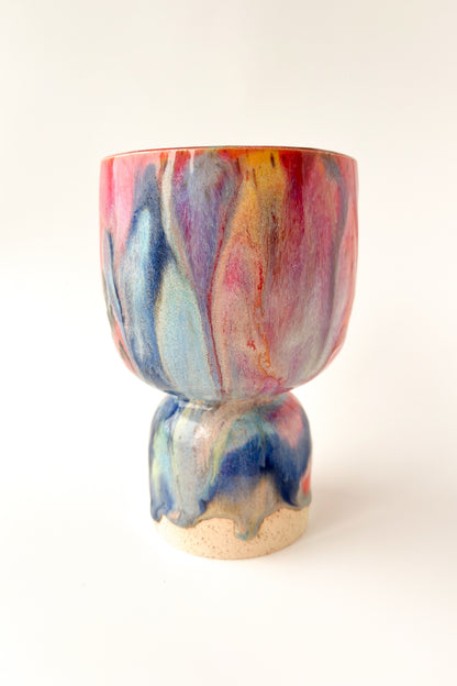 rainbow glaze goblet no.21