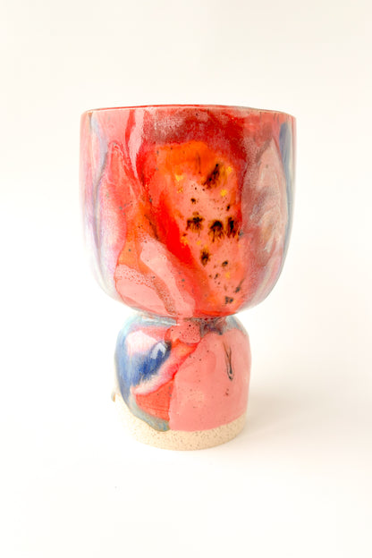 rainbow glaze goblet no.21