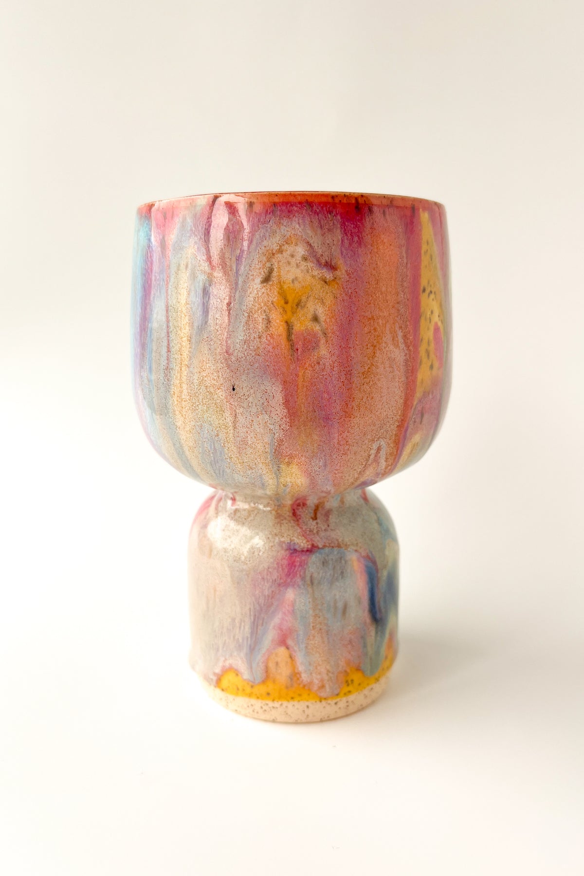 rainbow glaze goblet no.24