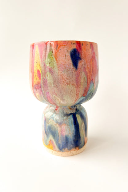 rainbow glaze goblet no.24