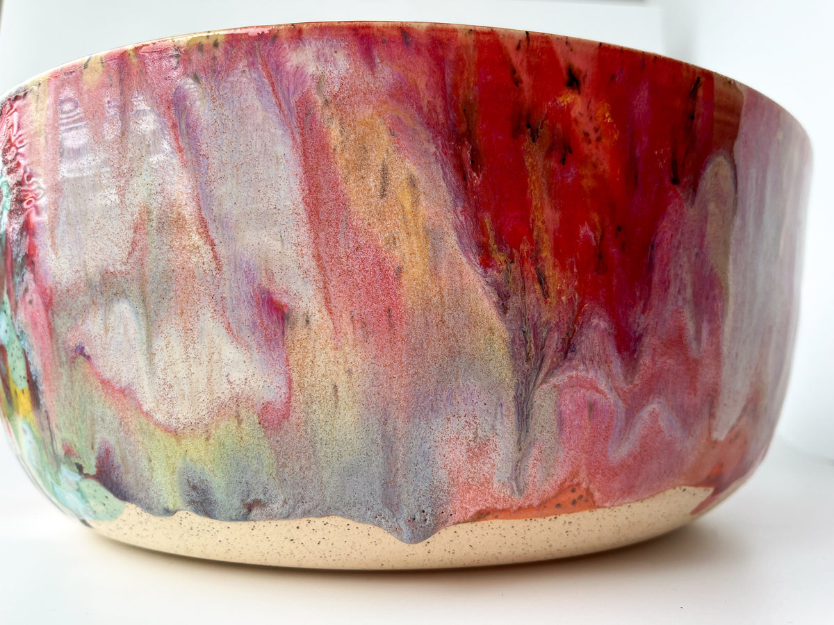 rainbow glaze large bowl no.9