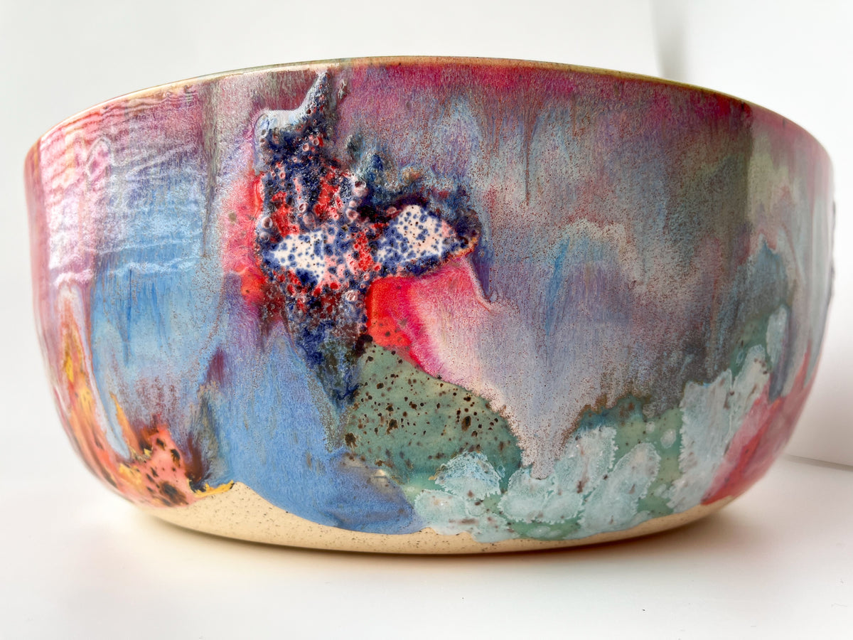 rainbow glaze large bowl no.9