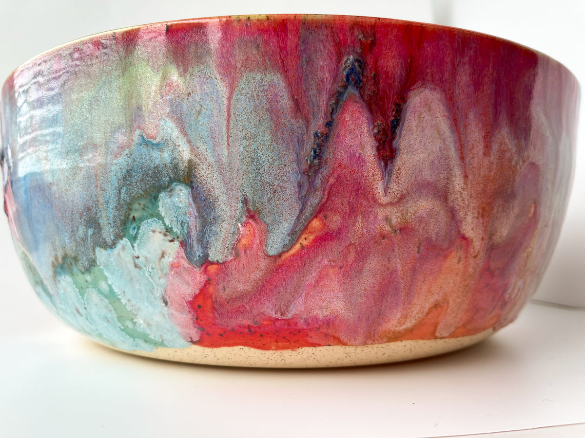 rainbow glaze large bowl no.9