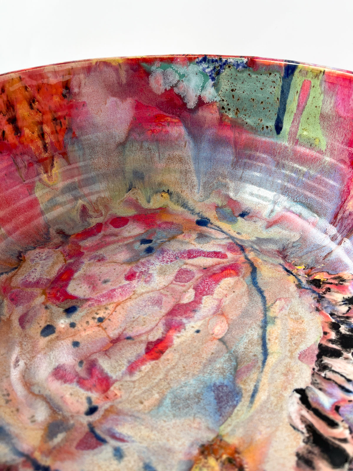 rainbow glaze large bowl no.9