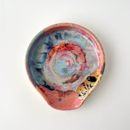 rainbow glaze spoon rest no.2