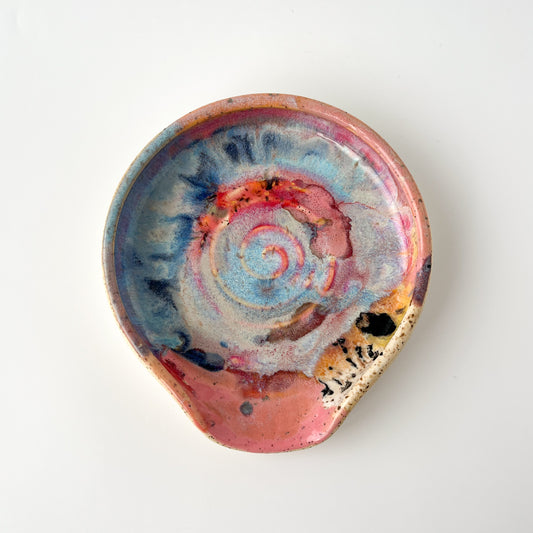 rainbow glaze spoon rest no.2