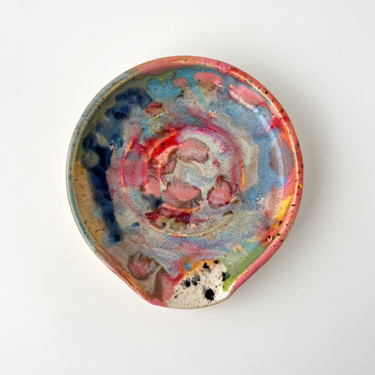rainbow glaze spoon rest no.3