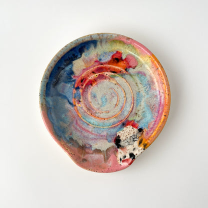 rainbow glaze spoon rest no.4