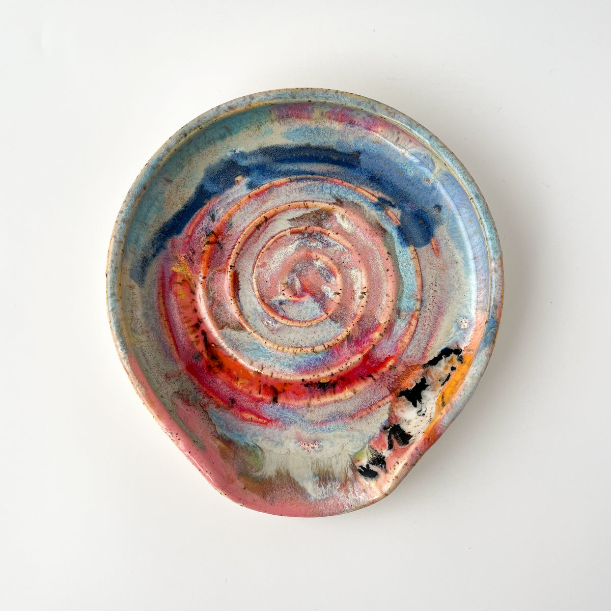 rainbow glaze spoon rest no.5