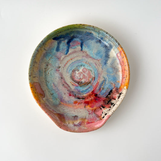 rainbow glaze spoon rest no.8