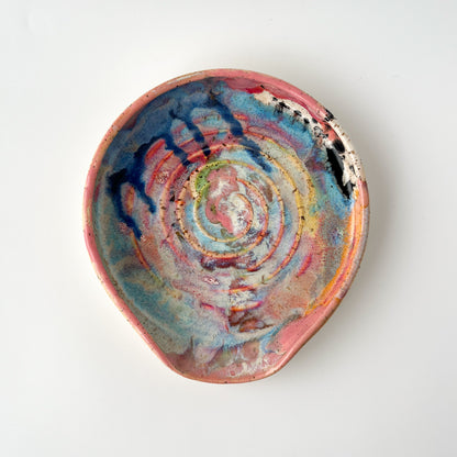 rainbow glaze spoon rest no.9