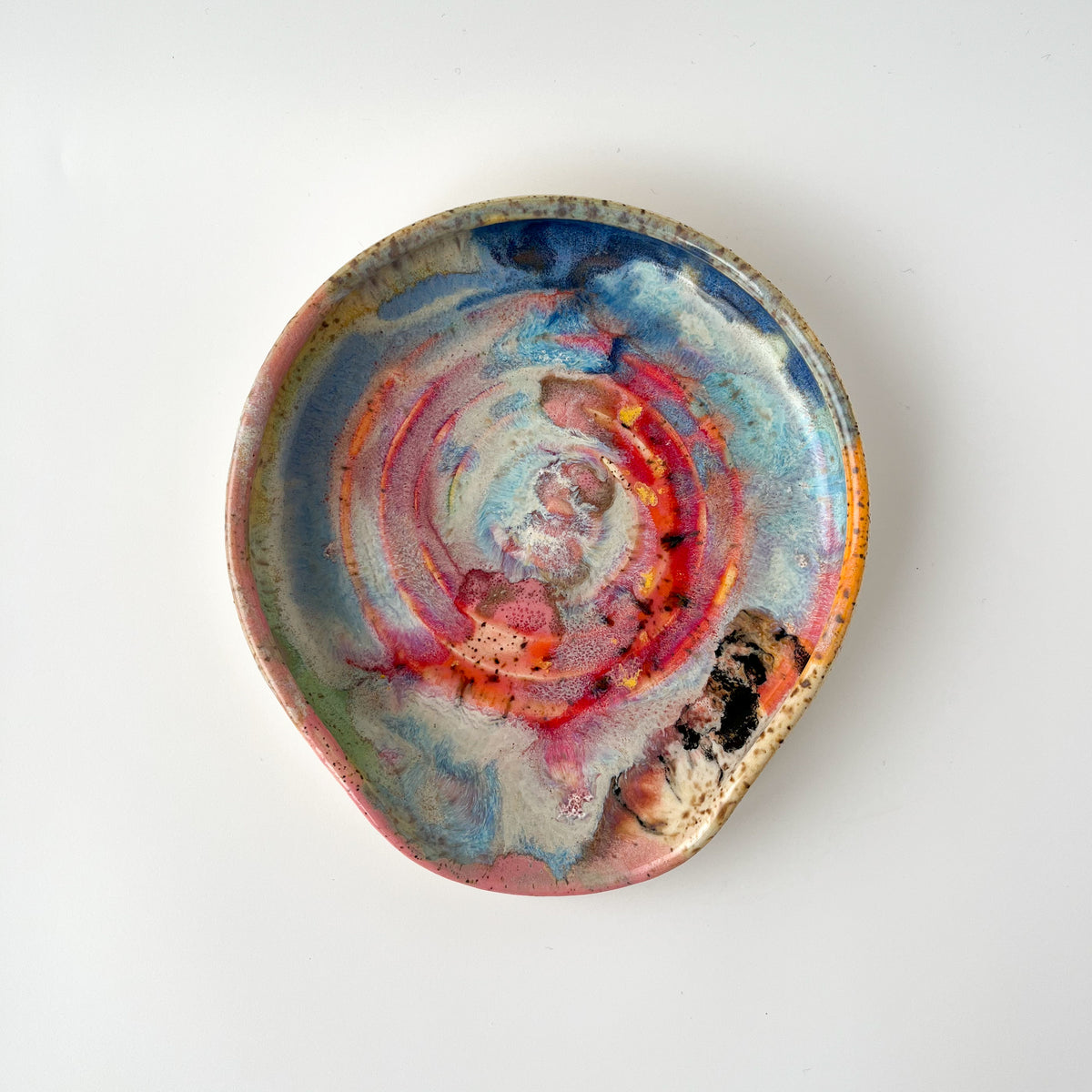 rainbow glaze spoon rest no.14