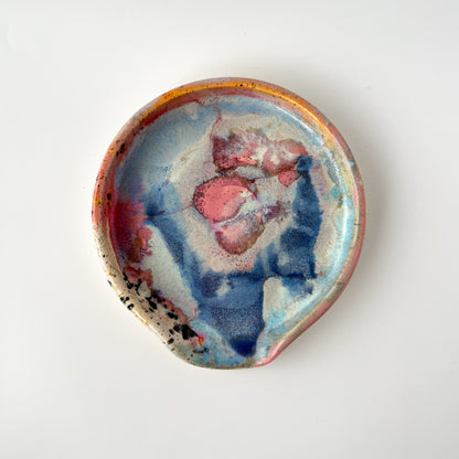 rainbow glaze spoon rest no.15