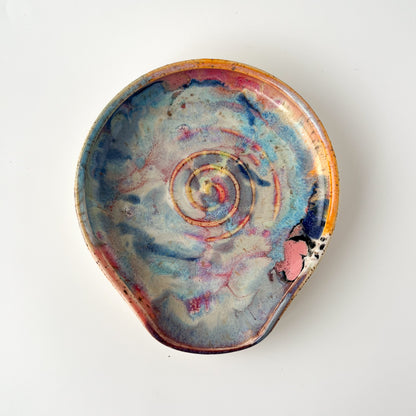 rainbow glaze spoon rest no.16