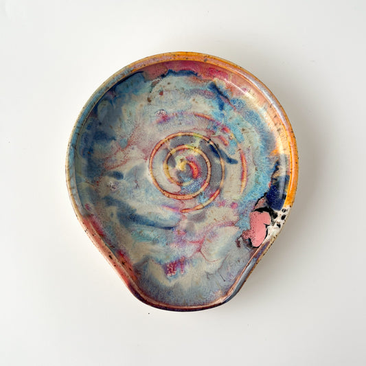 rainbow glaze spoon rest no.16