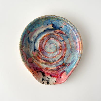 rainbow glaze spoon rest no.17