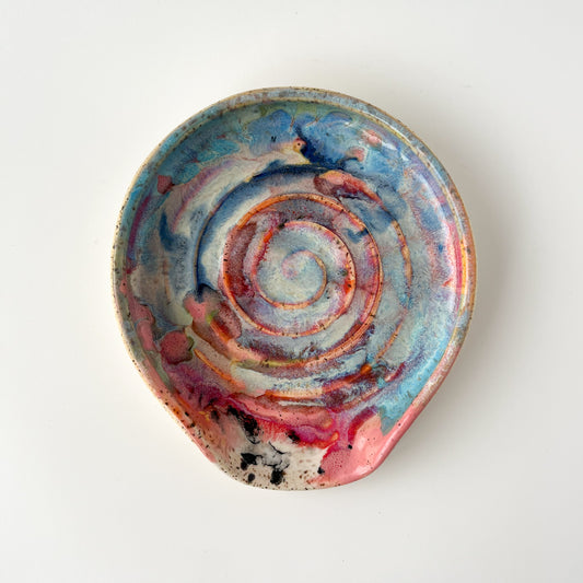 rainbow glaze spoon rest no.17