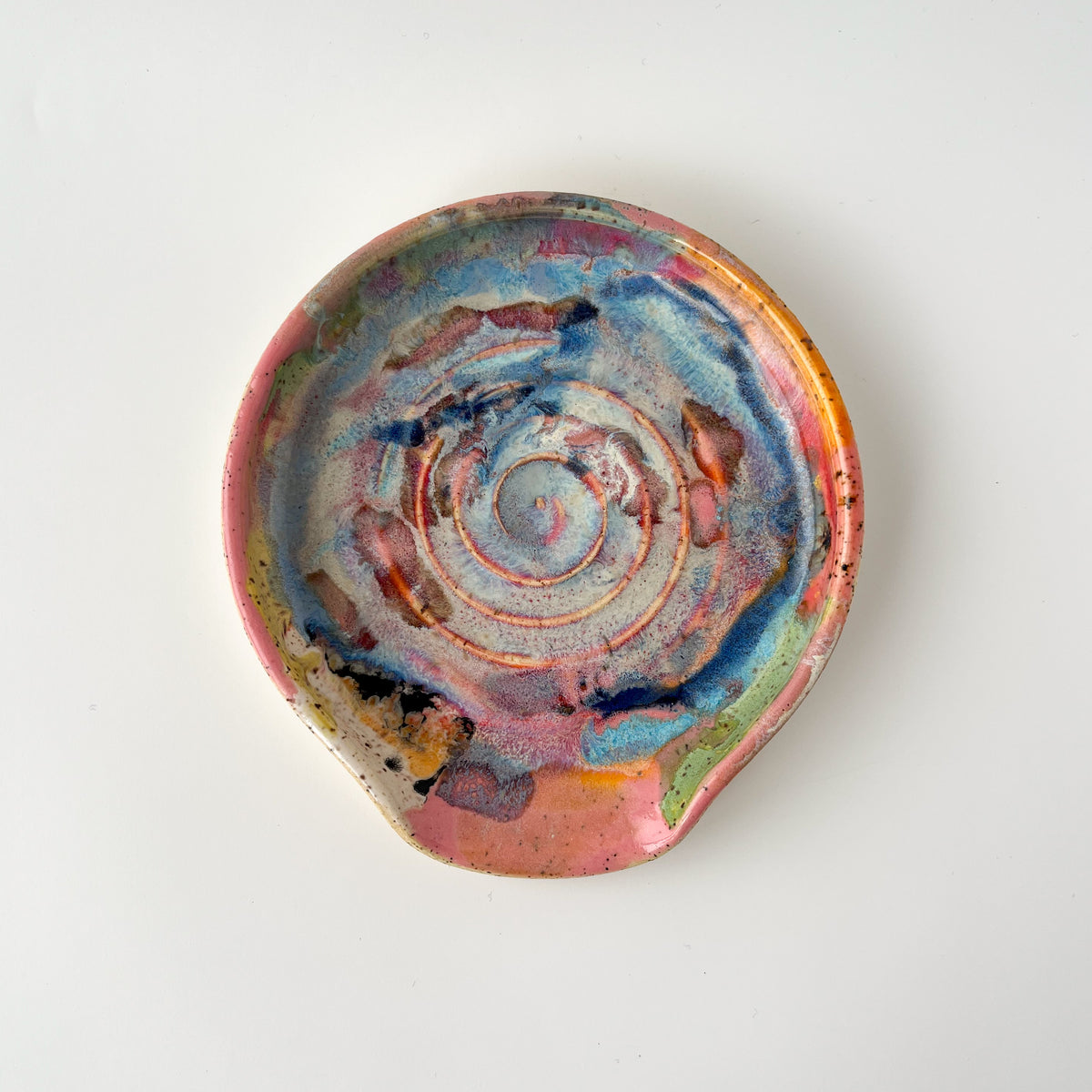 rainbow glaze spoon rest no.23