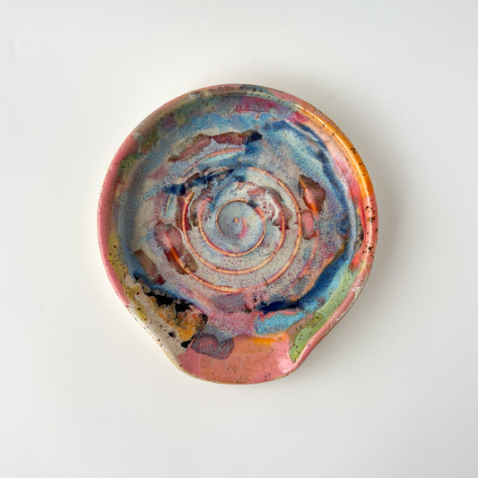 rainbow glaze spoon rest no.23