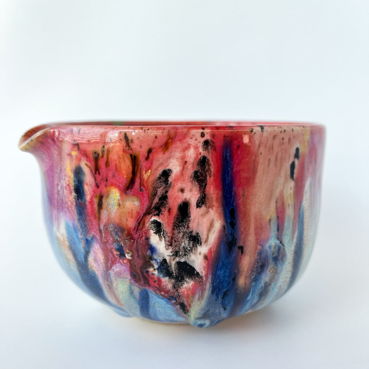 rainbow glaze matcha bowl no.1
