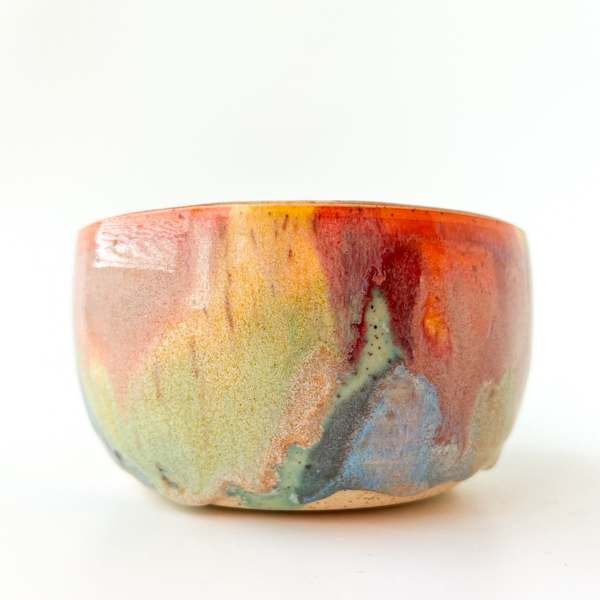 rainbow glaze snack bowl no.6