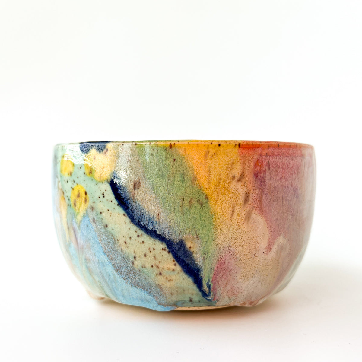 rainbow glaze snack bowl no.7