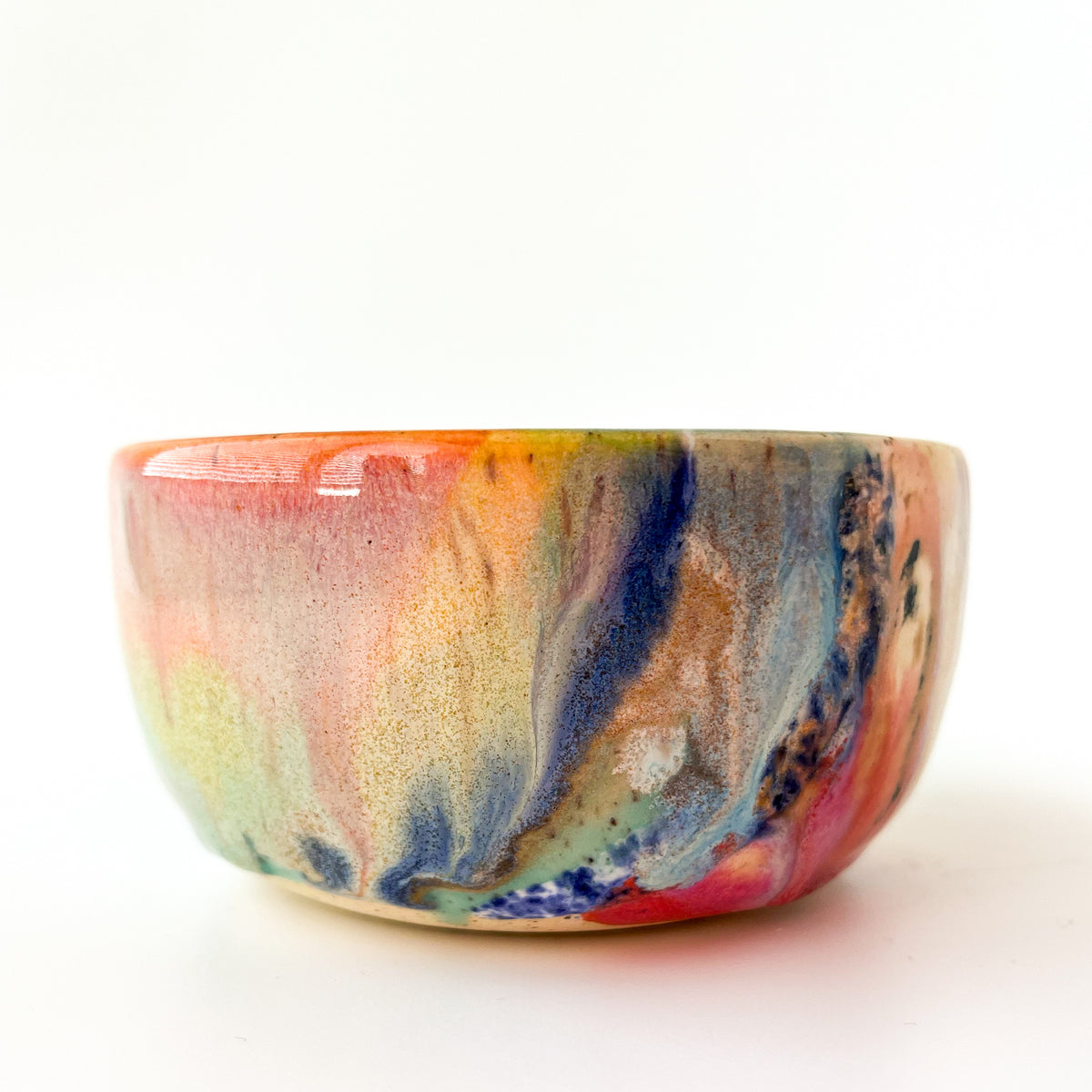 rainbow glaze snack bowl no.9