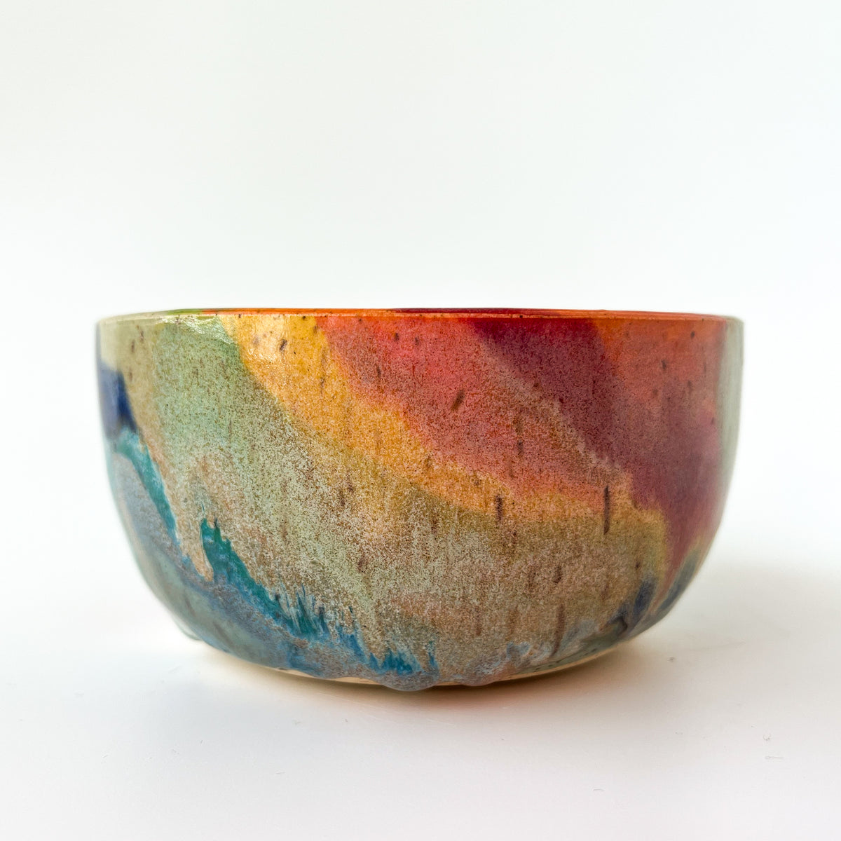 rainbow glaze snack bowl no.12