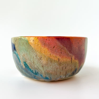 rainbow glaze snack bowl no.12