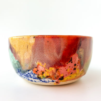 rainbow glaze snack bowl no.12