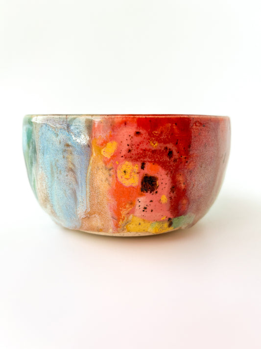 rainbow glaze snack bowl no.13