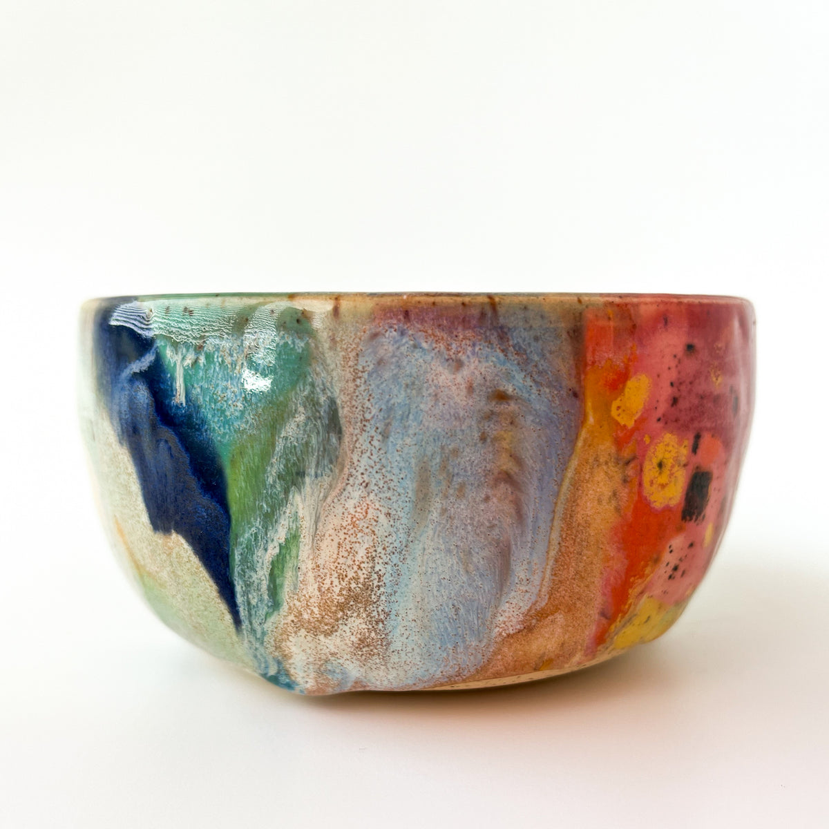 rainbow glaze snack bowl no.13