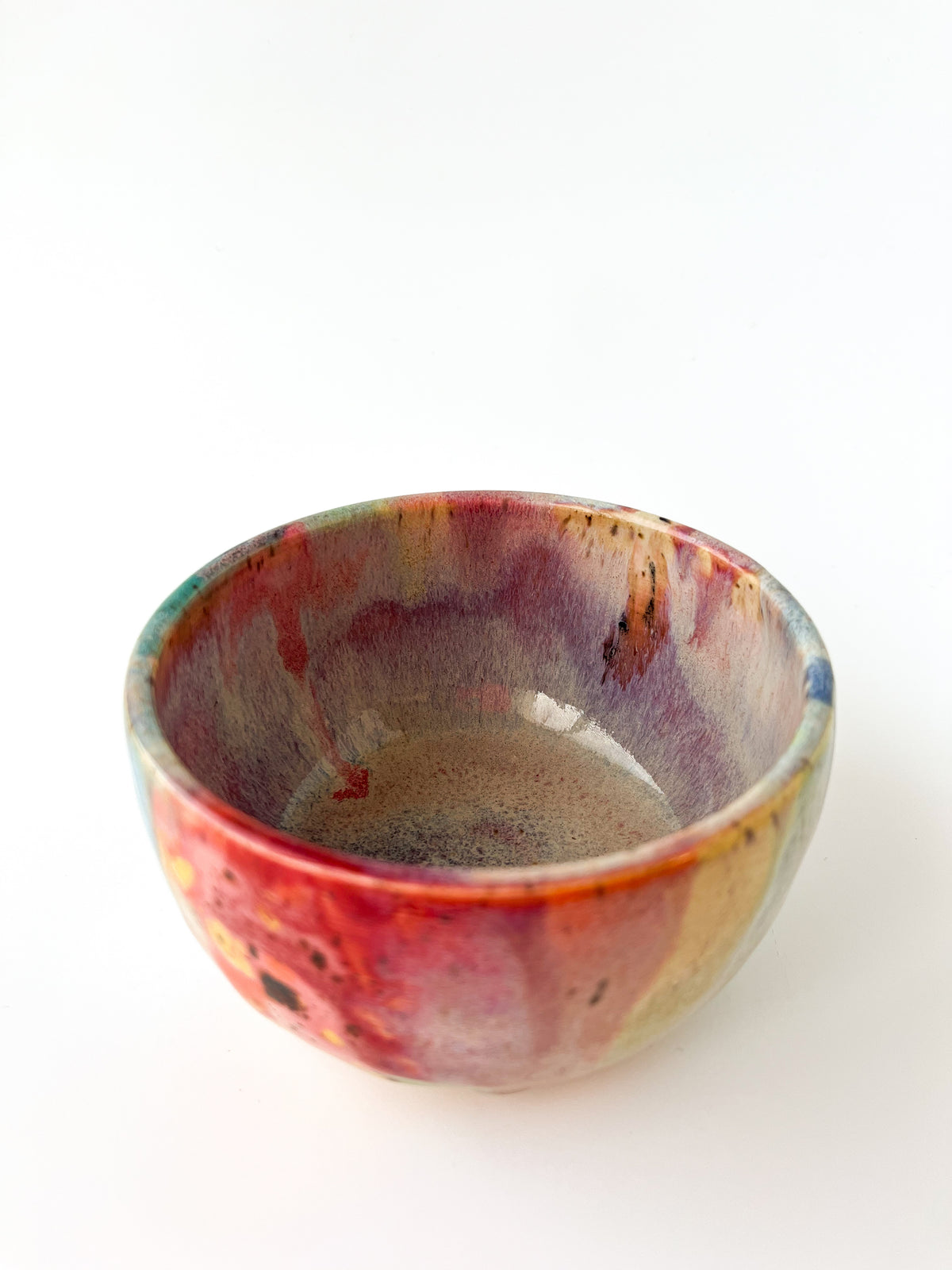 rainbow glaze snack bowl no.13