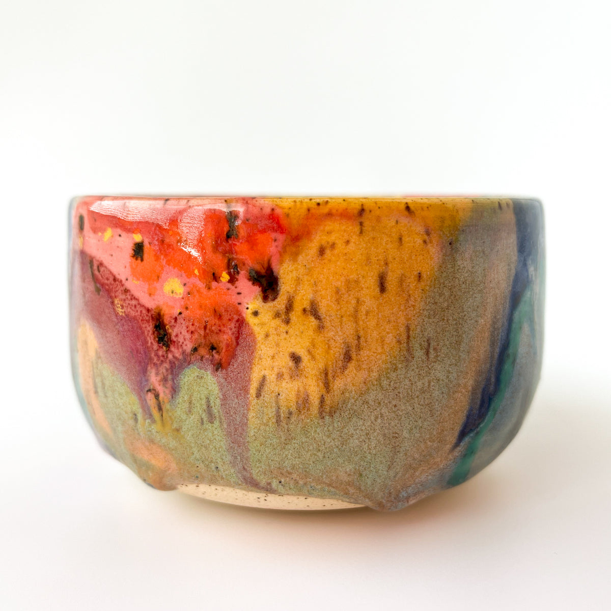 rainbow glaze snack bowl no.14