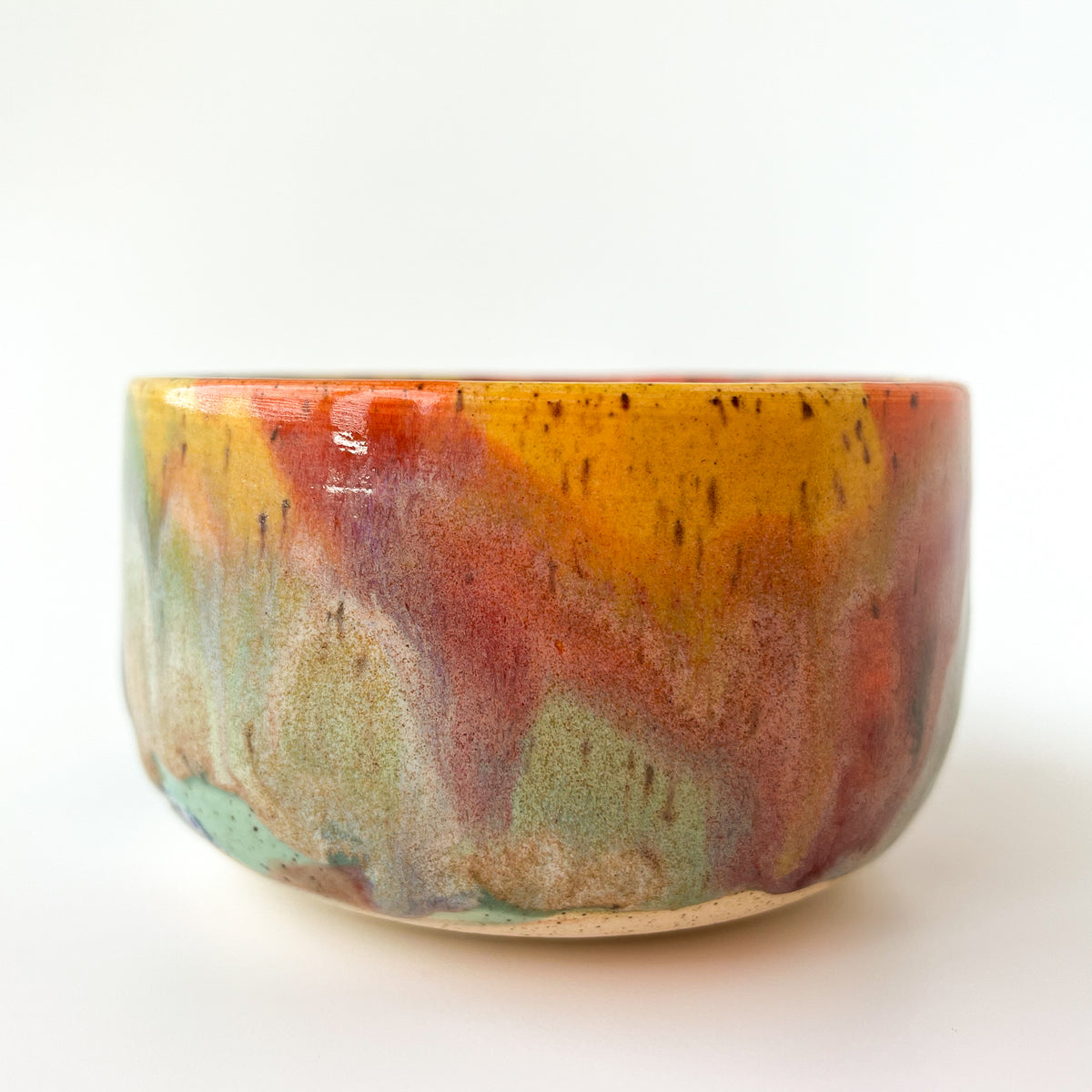 rainbow glaze snack bowl no.14