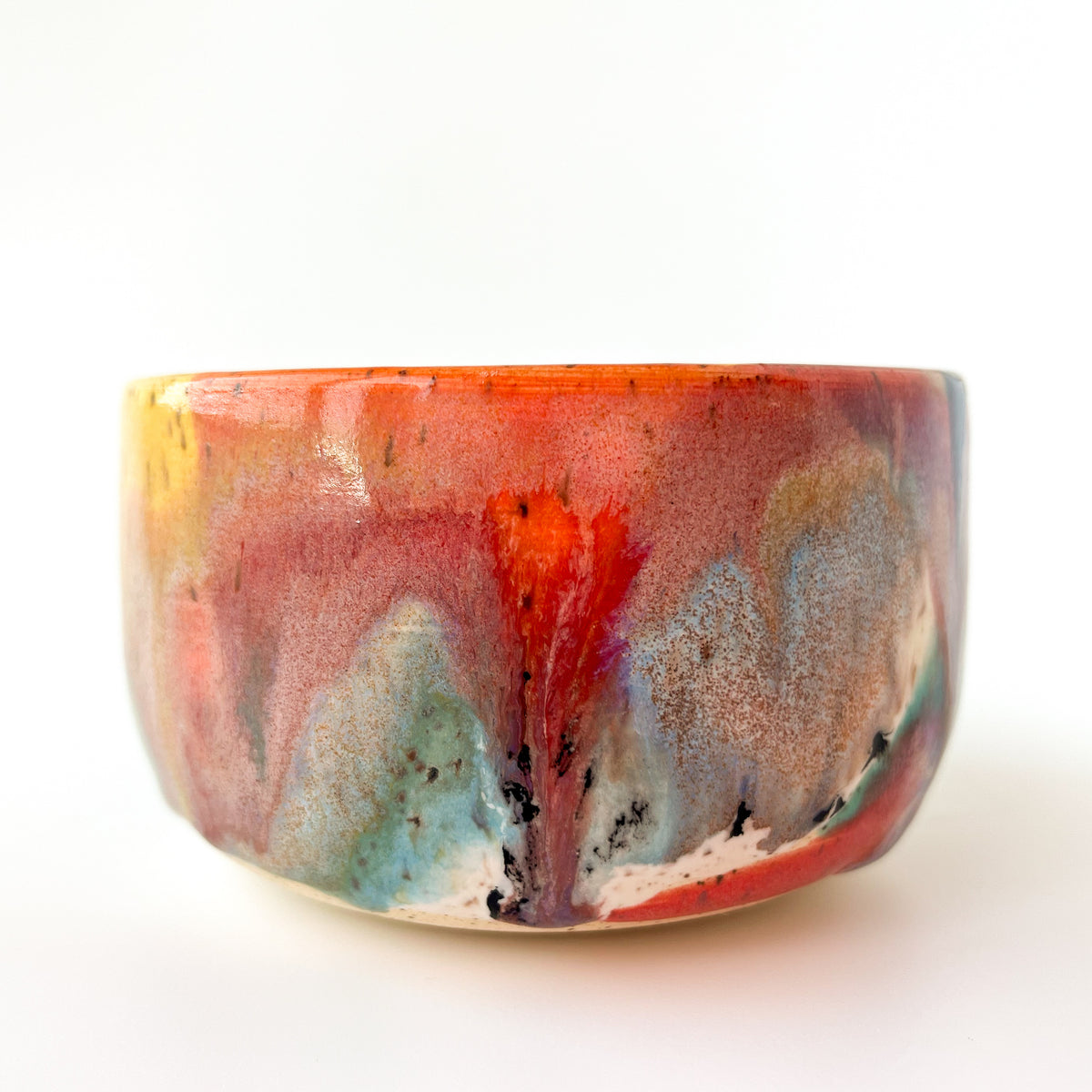 rainbow glaze snack bowl no.14