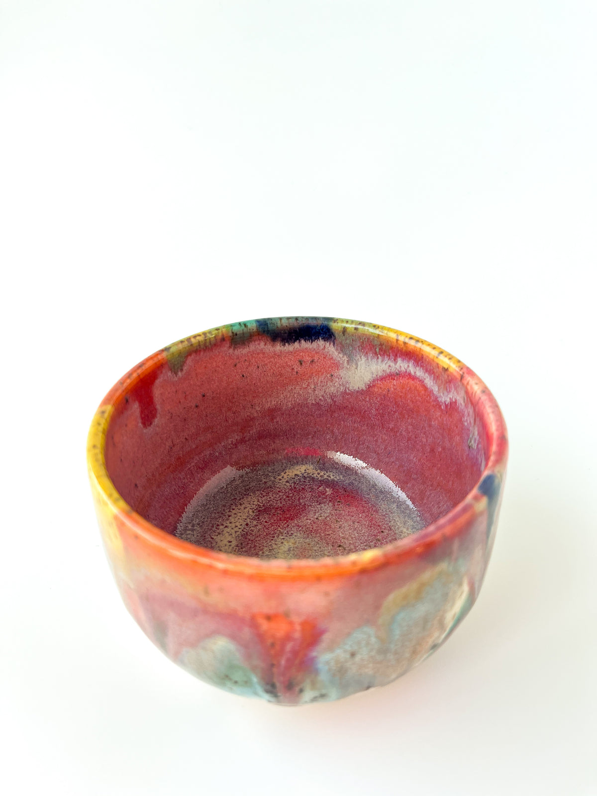 rainbow glaze snack bowl no.14