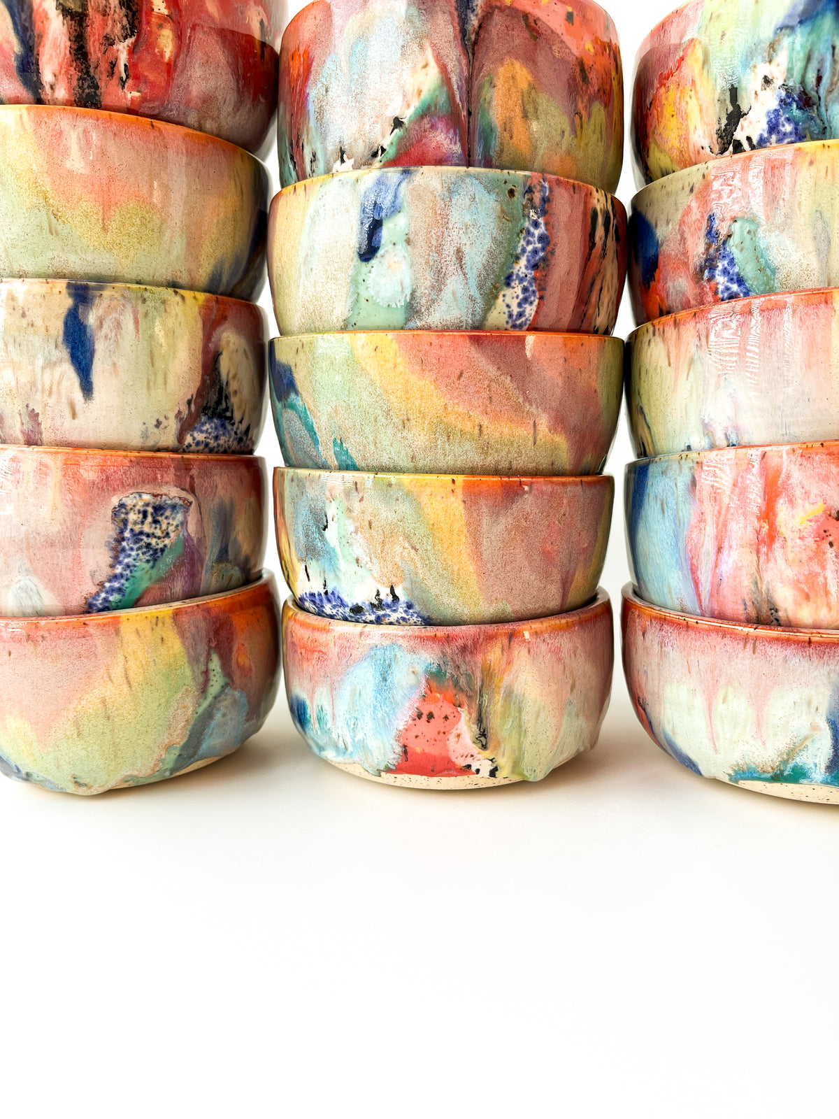rainbow glaze snack bowl no.14