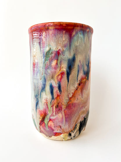 rainbow glaze bottle chiller / vase no.1
