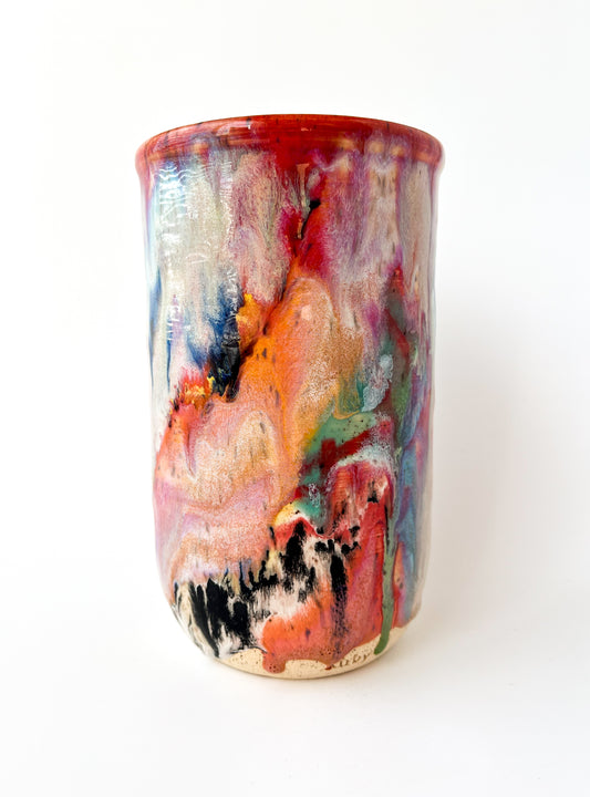 rainbow glaze bottle chiller / vase no.1