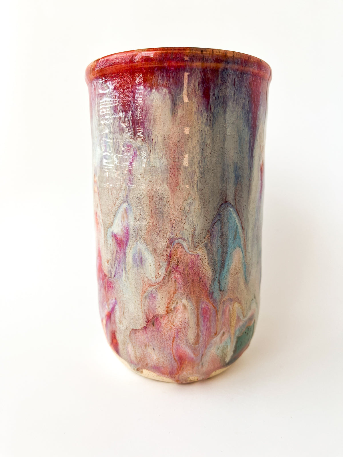 rainbow glaze bottle chiller / vase no.1