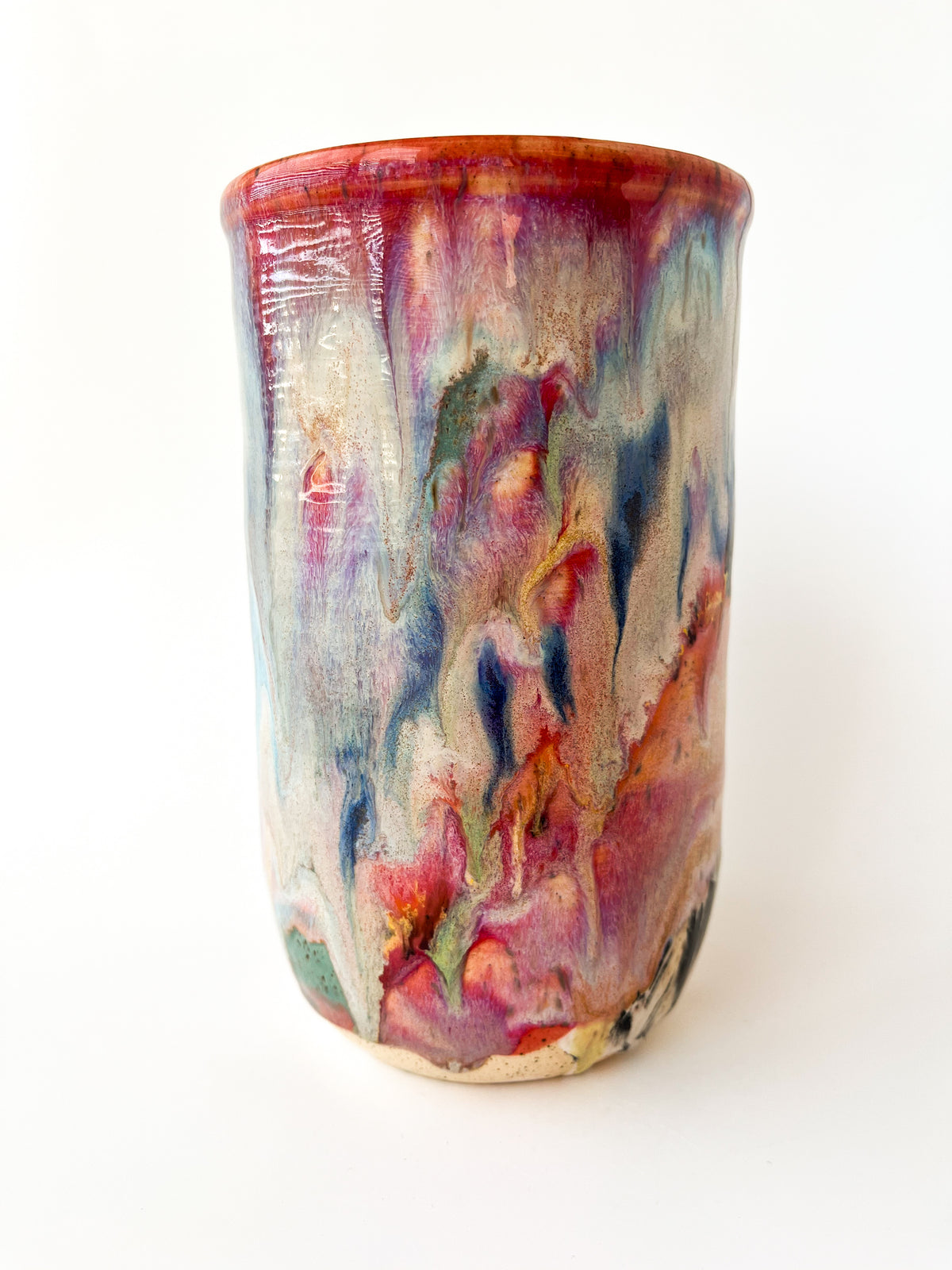 rainbow glaze bottle chiller / vase no.1