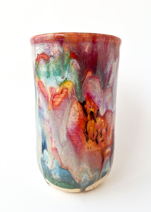 rainbow glaze bottle chiller / vase no.2
