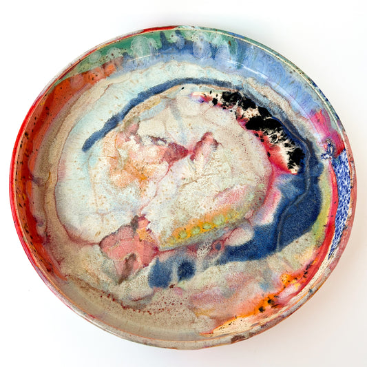 rainbow glaze large blate no.5