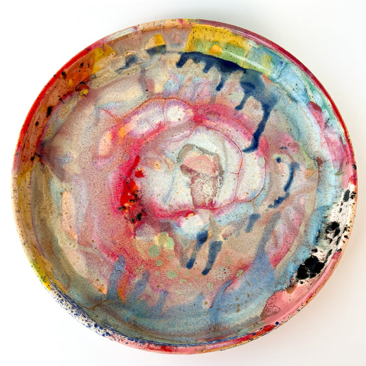 rainbow glaze large blate no.8