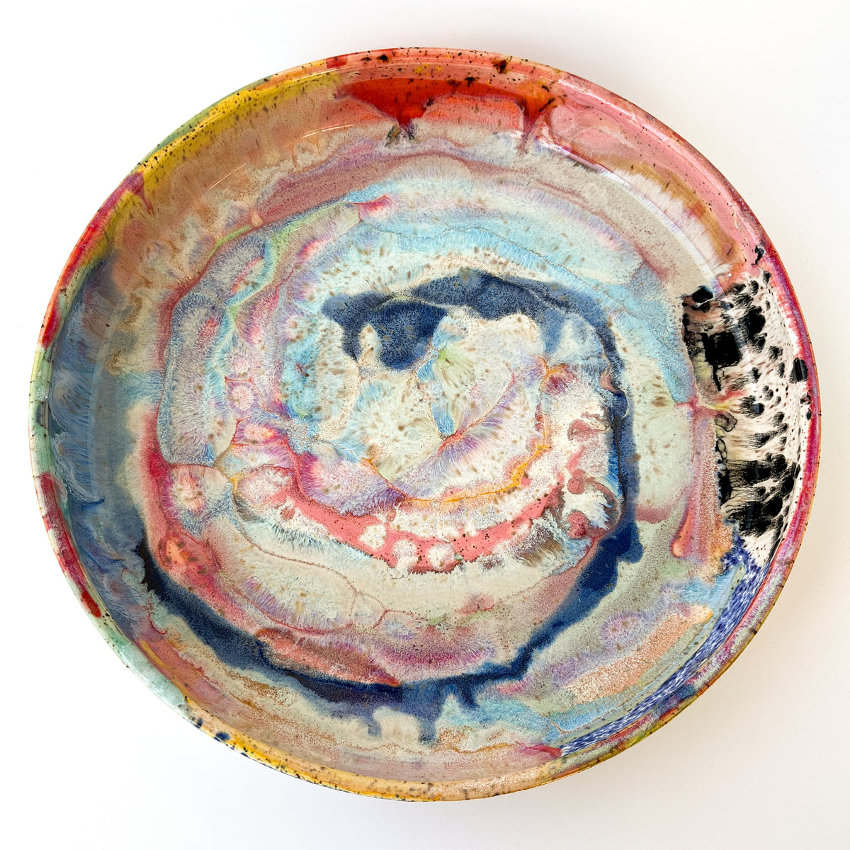 rainbow glaze large blate no.9