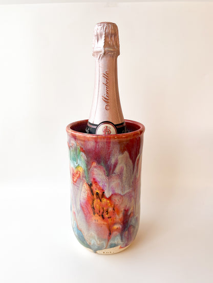 rainbow glaze bottle chiller / vase no.3