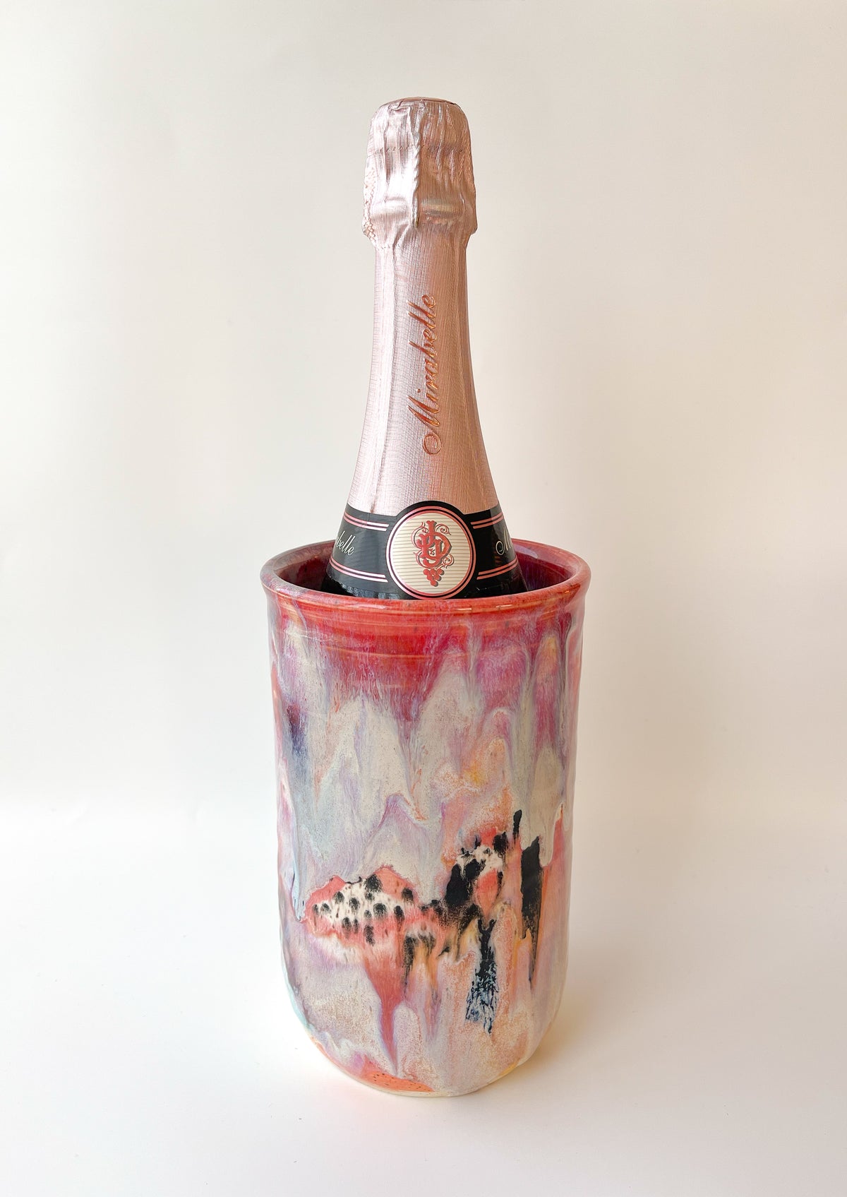 rainbow glaze bottle chiller / vase no.3