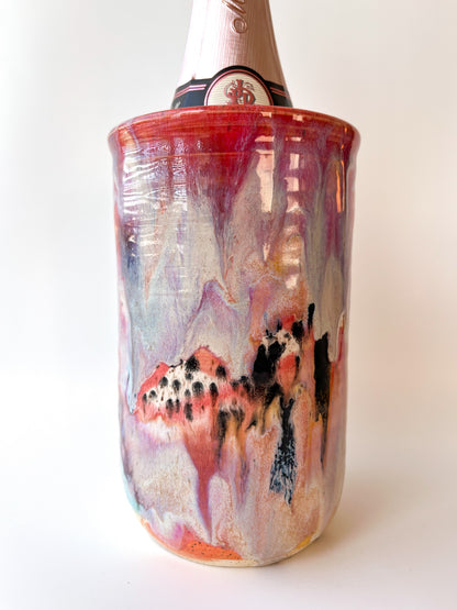 rainbow glaze bottle chiller / vase no.3