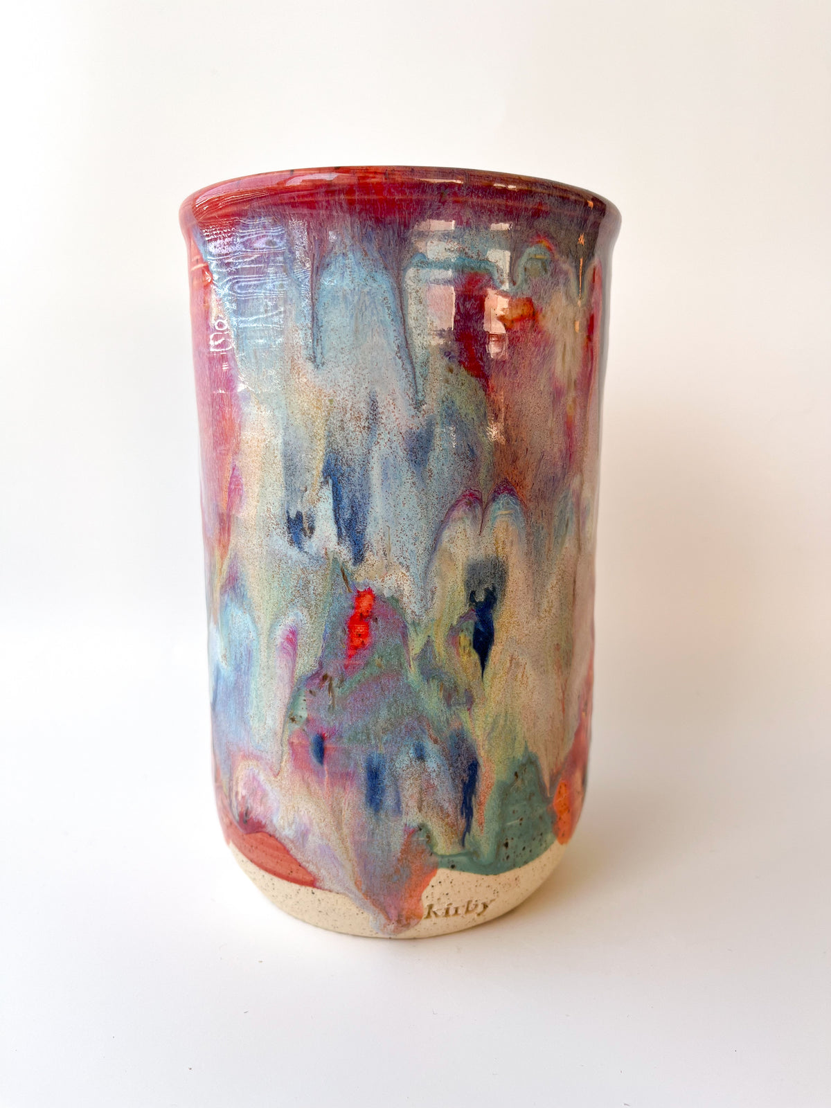 rainbow glaze bottle chiller / vase no.3